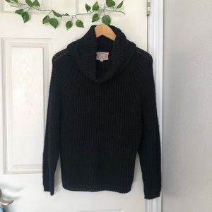Ambiance Navy Blue Knit Turtleneck Sweater